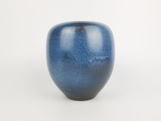 Vintage STUDIO ART POTTERY Blue Vase West German Pottery 1970s
