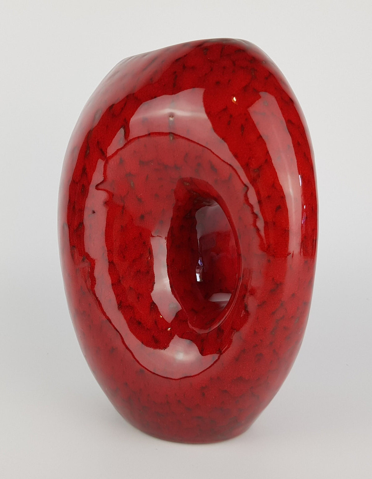 Vintage Richard Uhlemeyer Red Studio Art Pottery Vase 1950's Era