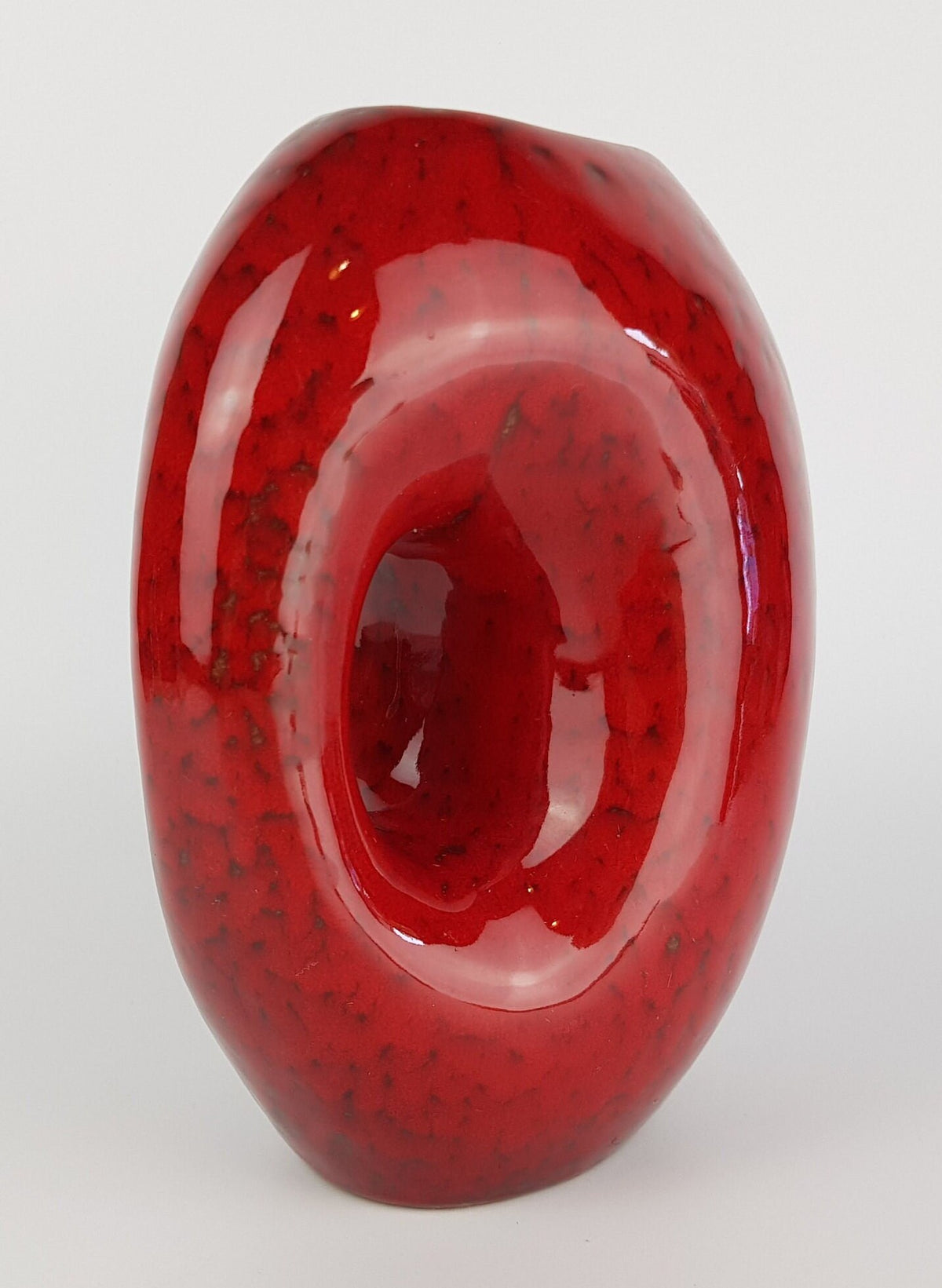 Vintage Richard Uhlemeyer Red Studio Art Pottery Vase 1950's Era