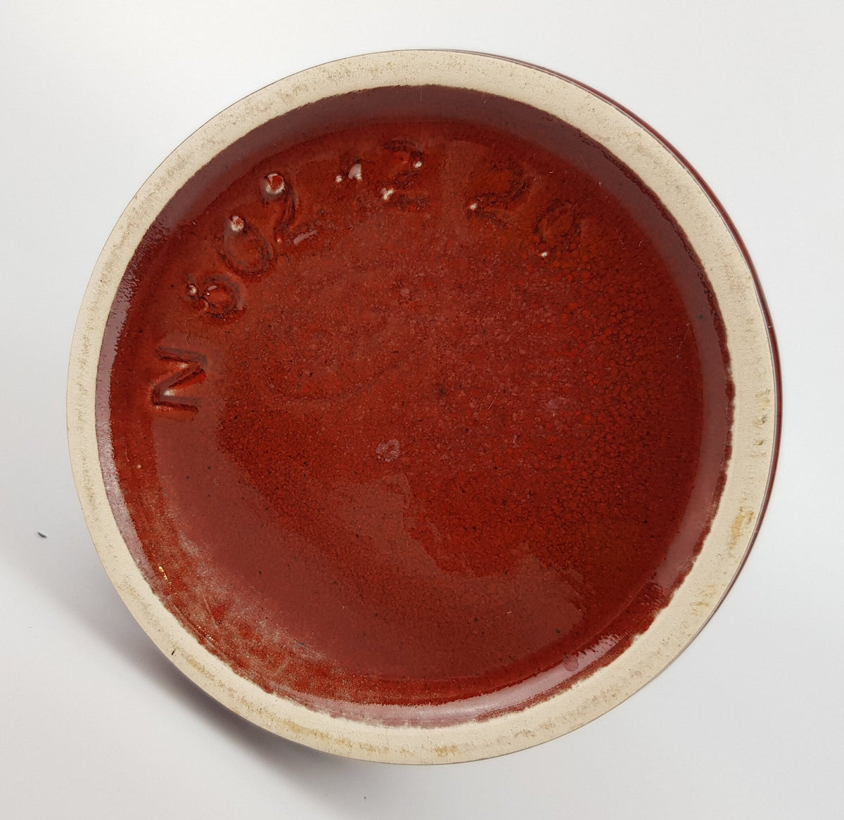 Vintage JASBA KERAMIK Orange and Brown TRUMPET Vase N602 12 20 West German Pottery 1970s