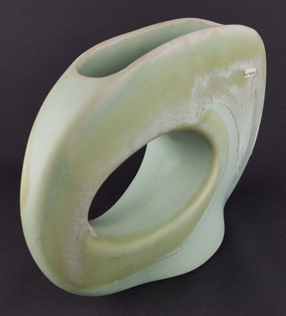 Vintage Green Handmade Design Vase released by FORMANO West Germany 1980s