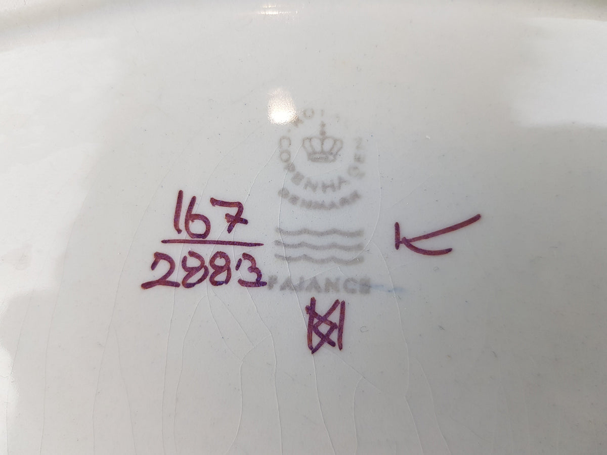 Vintage ROYAL COPENHAGEN Purple Bowl from the Fajance Series 167 2883 by Beth Breyen from Denmark 1970s