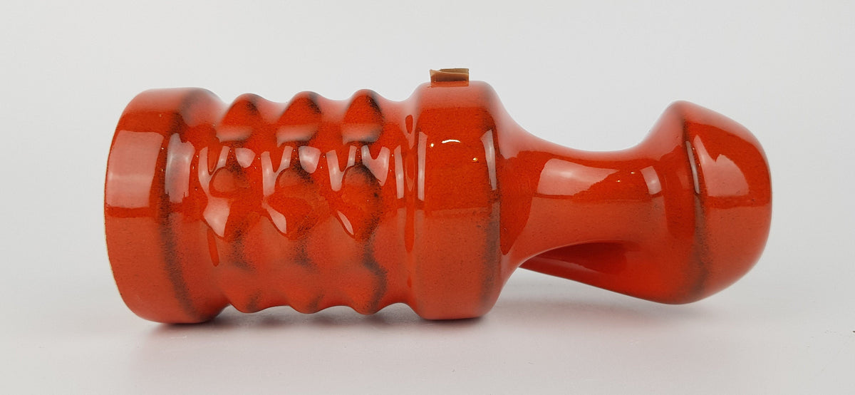 Vintage PUMA KERAMIK Handled Orange Vase - Plachy und Materne KG Modell, West German Pottery, 1960-70s