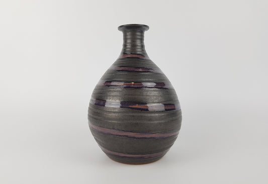 Vintage TOPFEREI ROMHILD Grey and Purple Vase By Siegfried Gramann East German Studio Art Pottery