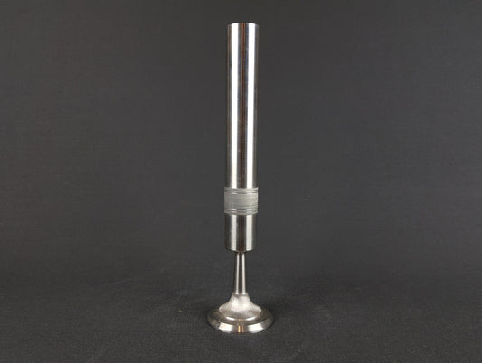 Vintage Brutalist BMF (Bayerische Metallwaren Fabrik) Metal Cylinder Steel Vase from West Germany 1960-70s
