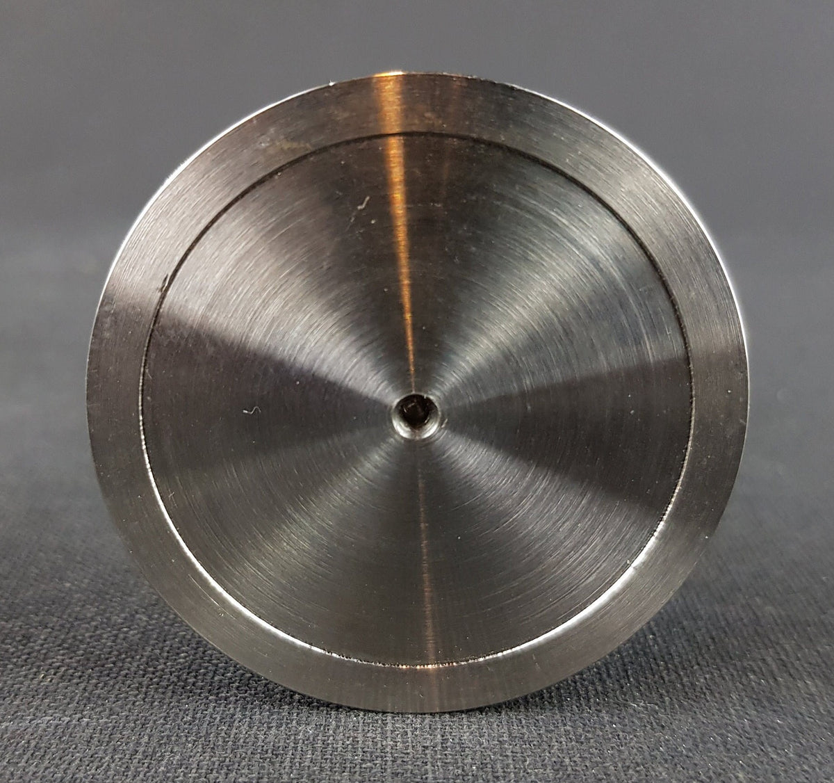 Vintage Brutalist BMF (Bayerische Metallwaren Fabrik) Metal Cylinder Steel Vase from West Germany 1960-70s