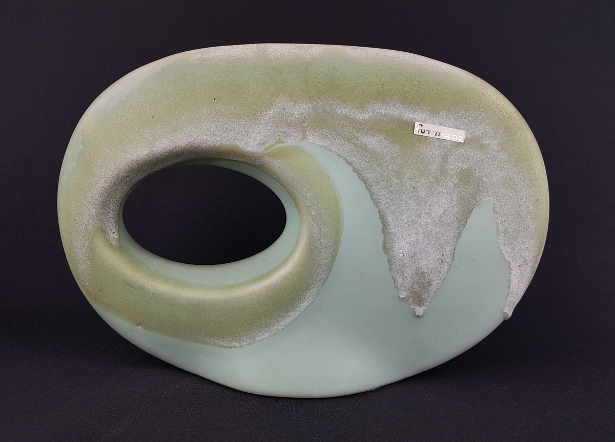 Vintage Green Handmade Design Vase released by FORMANO West Germany 1980s