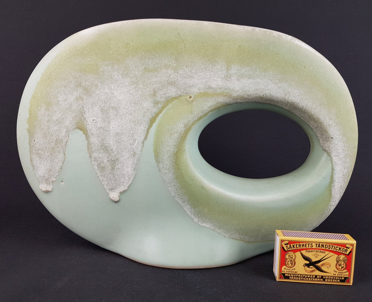 Vintage Green Handmade Design Vase released by FORMANO West Germany 1980s