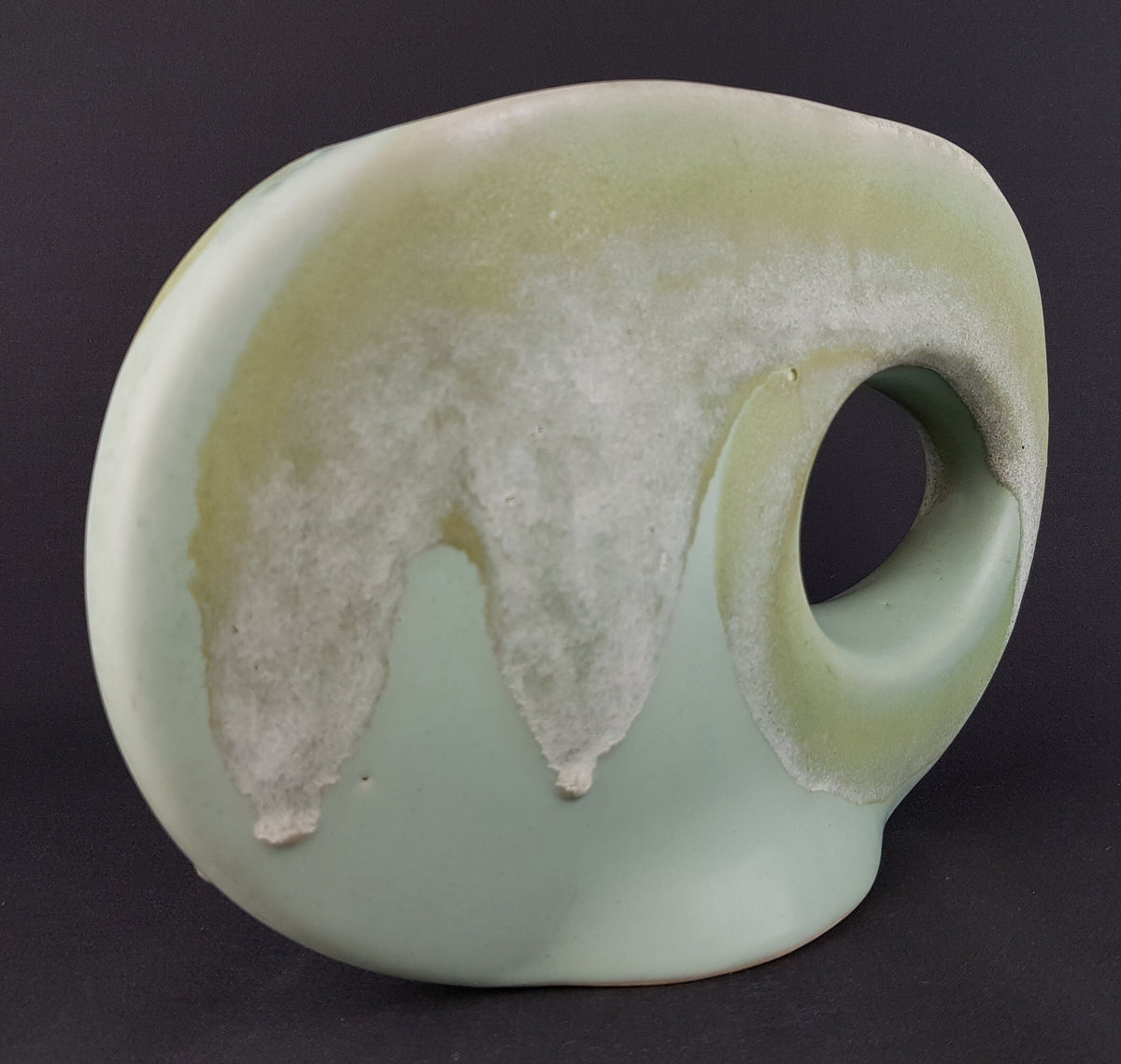 Vintage Green Handmade Design Vase released by FORMANO West Germany 1980s