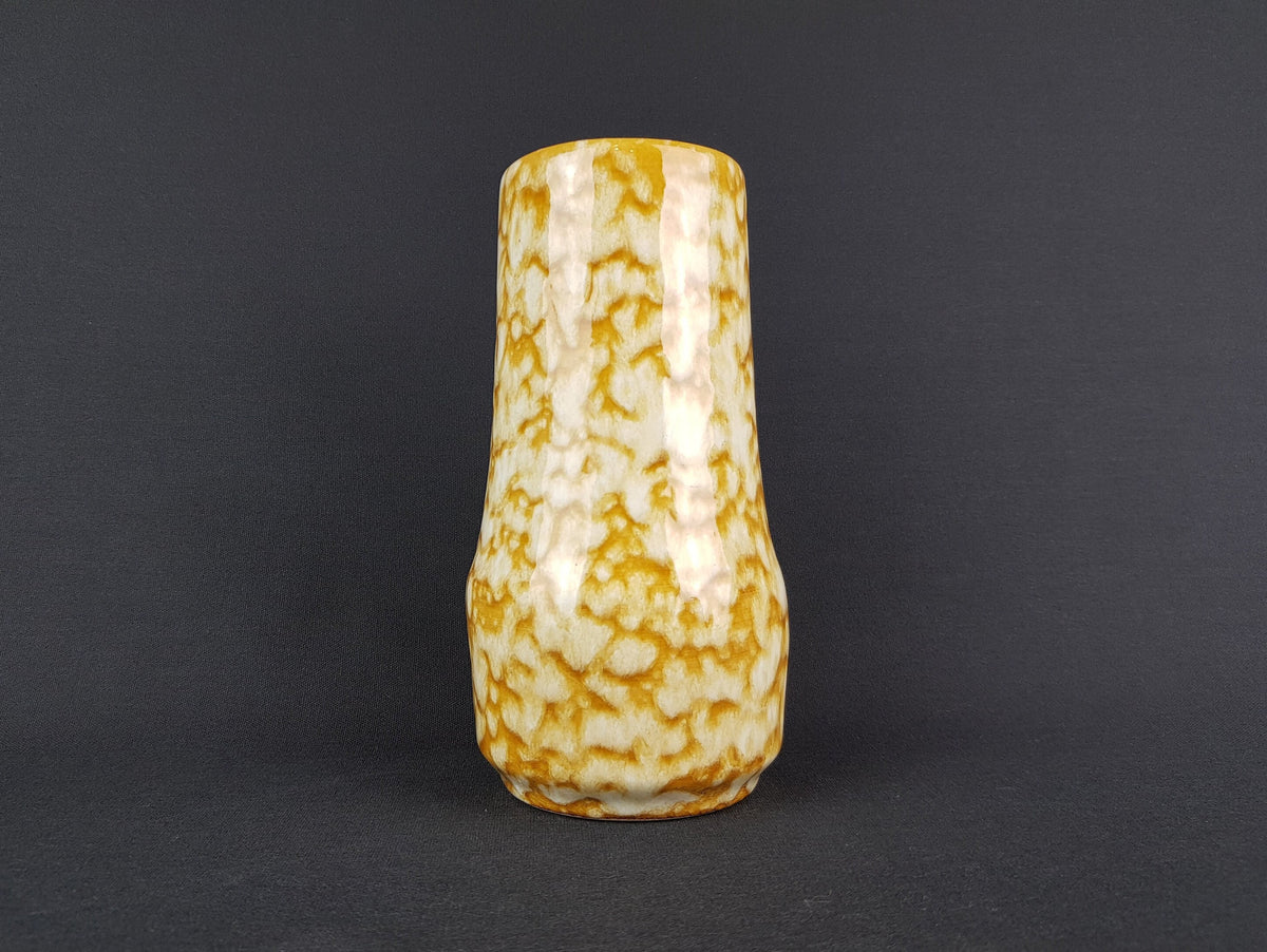 Vintage SCHEURICH KERAMIK Yellow Mottled Vase 529 18 West German Pottery 1960s 1970s