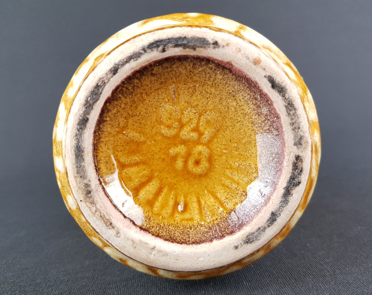 Vintage SCHEURICH KERAMIK Yellow Mottled Vase 529 18 West German Pottery 1960s 1970s