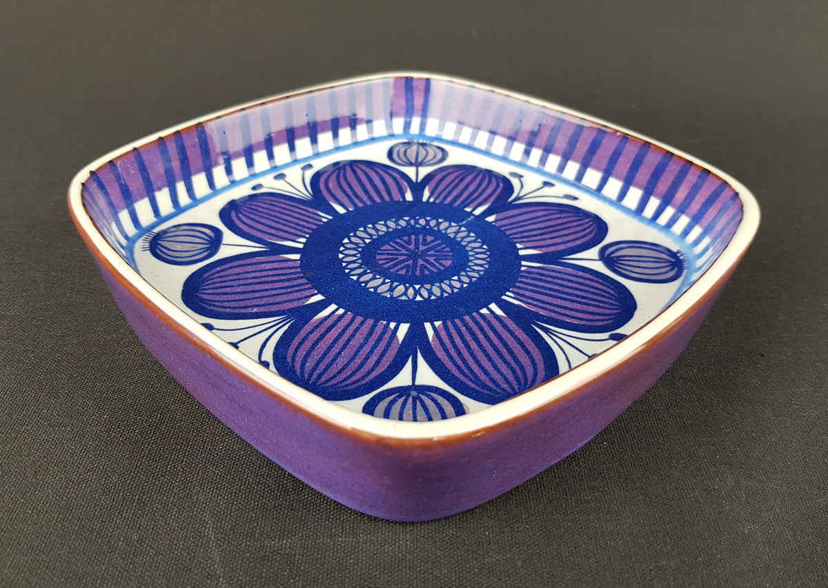 Vintage ROYAL COPENHAGEN Purple Bowl from the Fajance Series 167 2883 by Beth Breyen from Denmark 1970s
