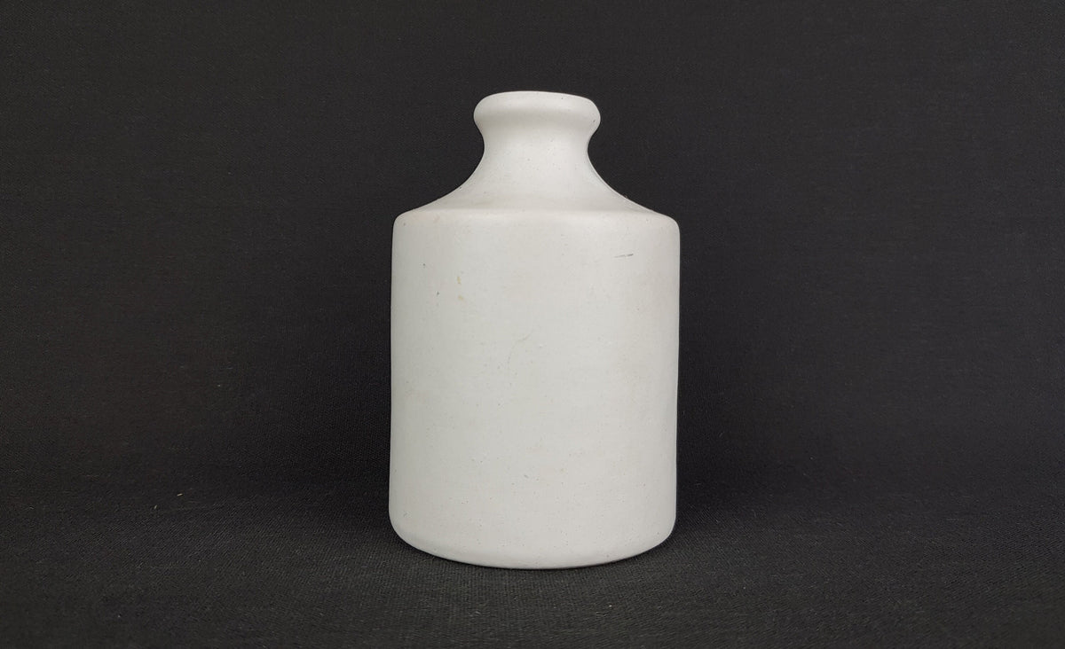 Vintage RUSCHA KERAMIK White Bottle Vase 811-1 West German Pottery Fat Lava Era 1970s