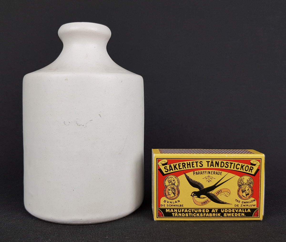 Vintage RUSCHA KERAMIK White Bottle Vase 811-1 West German Pottery Fat Lava Era 1970s