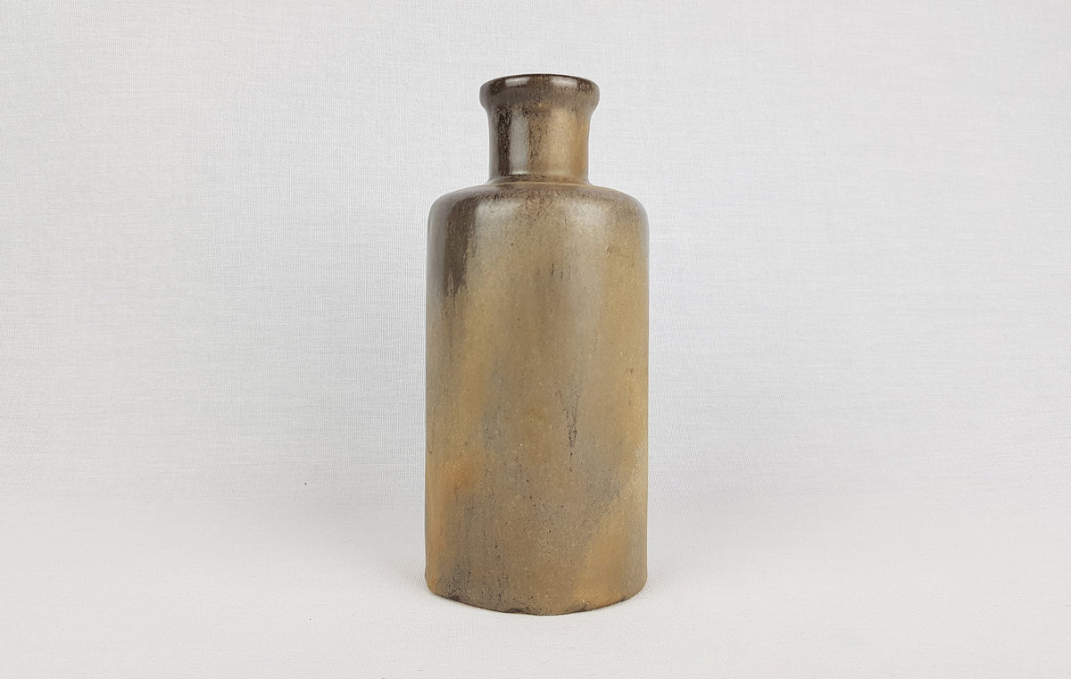 Vintage RUSCHA KERAMIK Brown Bottle Vase 811-2 West German Pottery Fat Lava Era 1970s