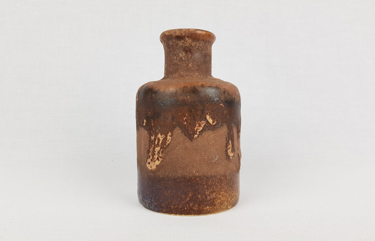 Vintage RUSCHA KERAMIK Brown Vase 811-1 West German Pottery Fat Lava Era 1970s