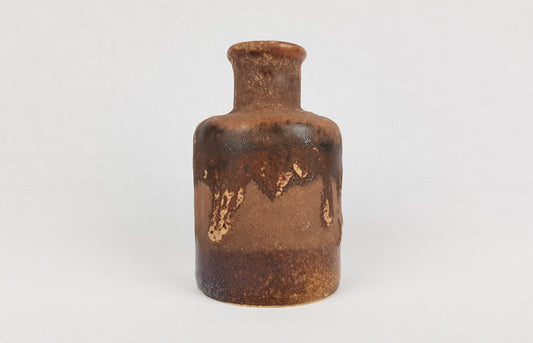 Vintage RUSCHA KERAMIK Brown Vase 811-1 West German Pottery Fat Lava Era 1970s
