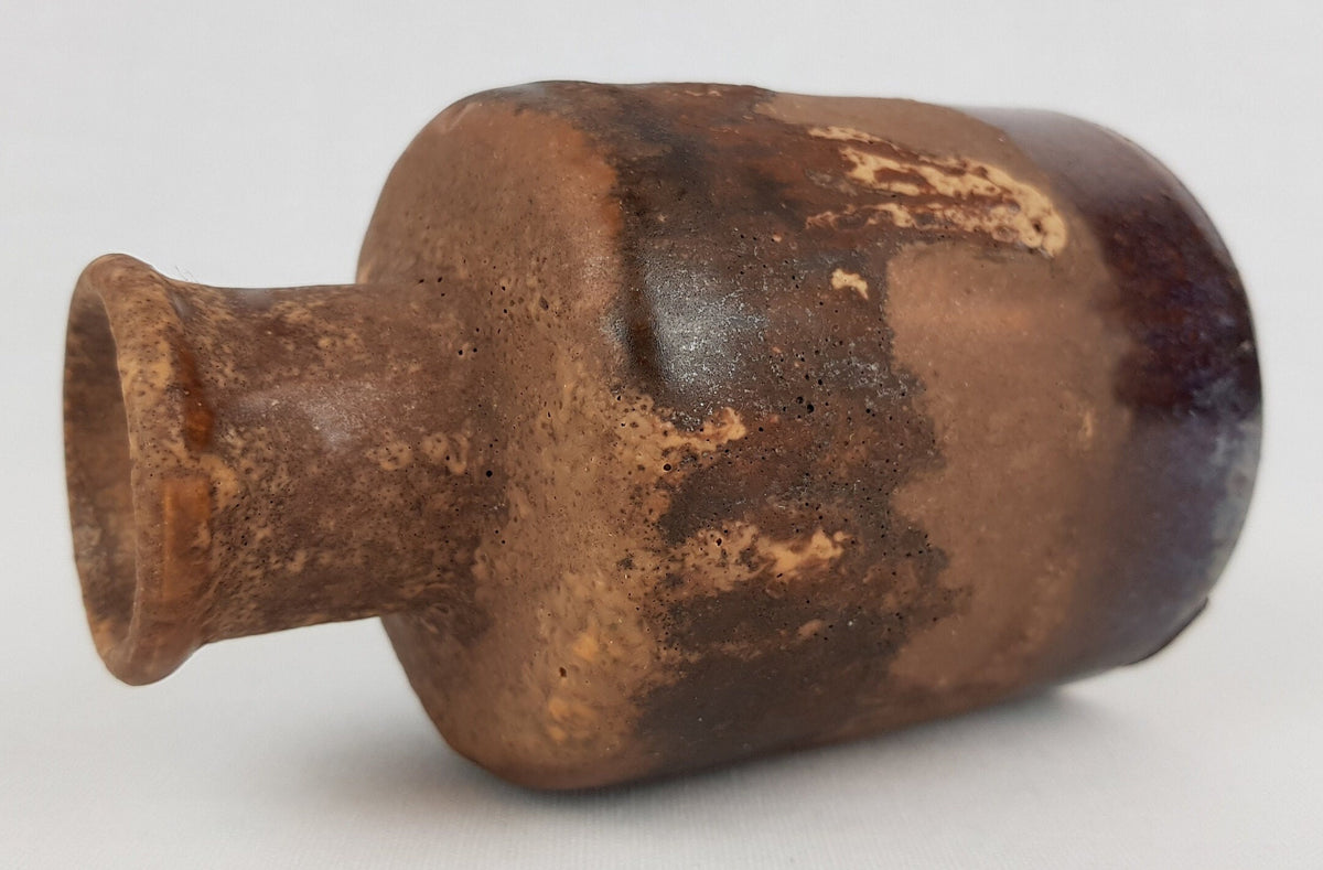Vintage RUSCHA KERAMIK Brown Vase 811-1 West German Pottery Fat Lava Era 1970s
