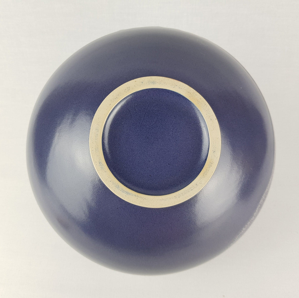 Vintage STUDIO ART POTTERY Purple Ball Vase German Pottery 1970-80s