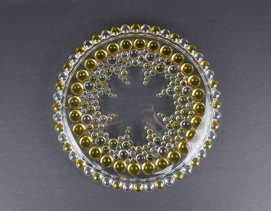 Vintage CAKE Plate, Dish By Walther Glass Round Plate West Germany 1970s