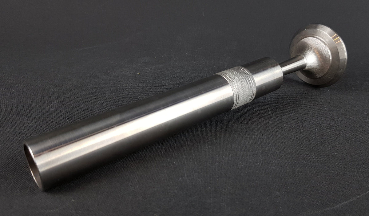 Vintage Brutalist BMF (Bayerische Metallwaren Fabrik) Metal Cylinder Steel Vase from West Germany 1960-70s