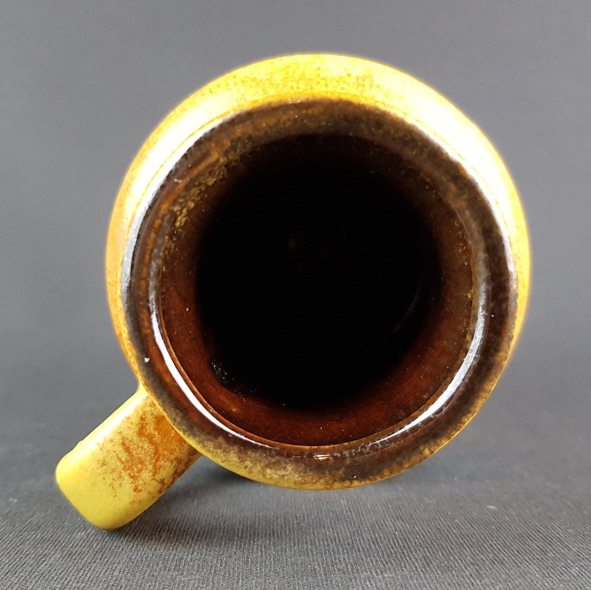 Vintage SCHEURICH KERAMIK Yellow, Black and White Fat Lava Vase 414 16 West German Pottery 1970s