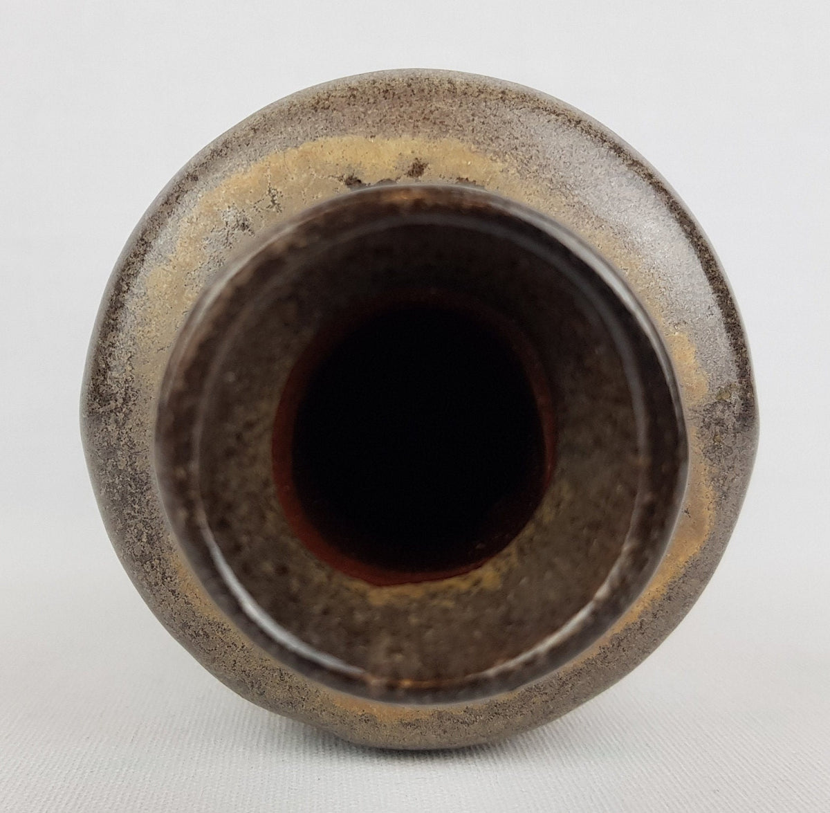 Vintage RUSCHA KERAMIK Brown Bottle Vase 811-2 West German Pottery Fat Lava Era 1970s
