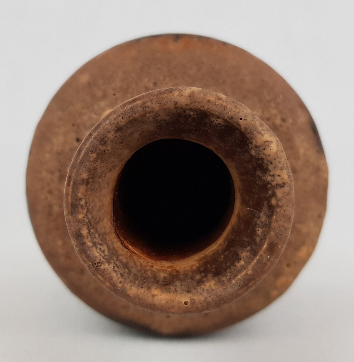 Vintage RUSCHA KERAMIK Brown Vase 811-1 West German Pottery Fat Lava Era 1970s