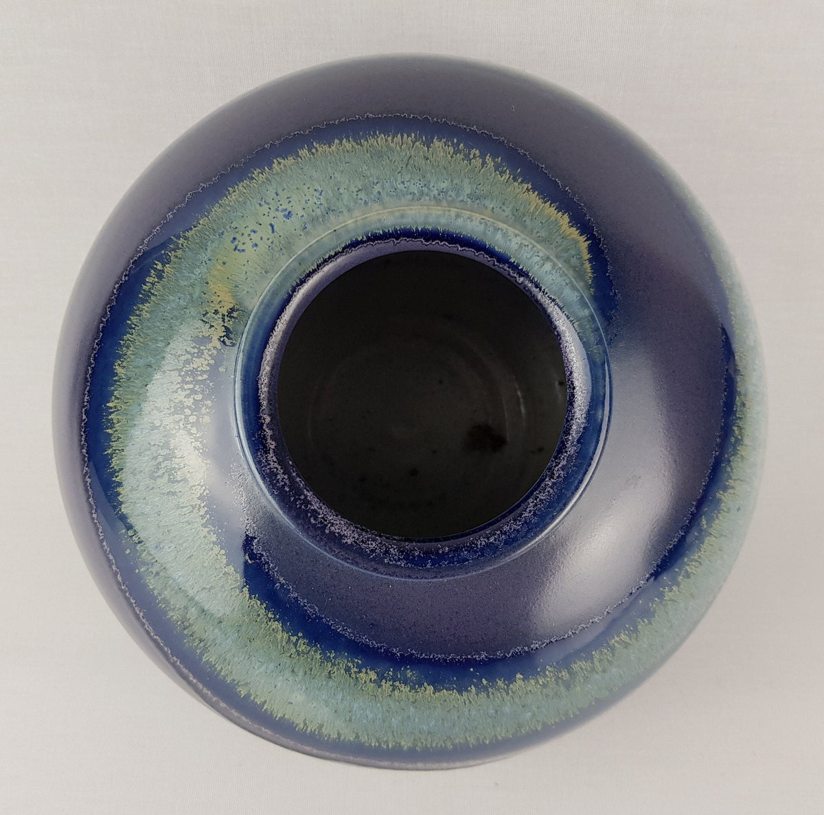 Vintage STUDIO ART POTTERY Purple Ball Vase German Pottery 1970-80s
