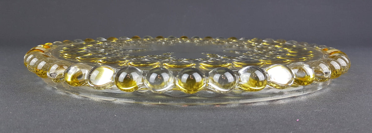 Vintage CAKE Plate, Dish By Walther Glass Round Plate West Germany 1970s