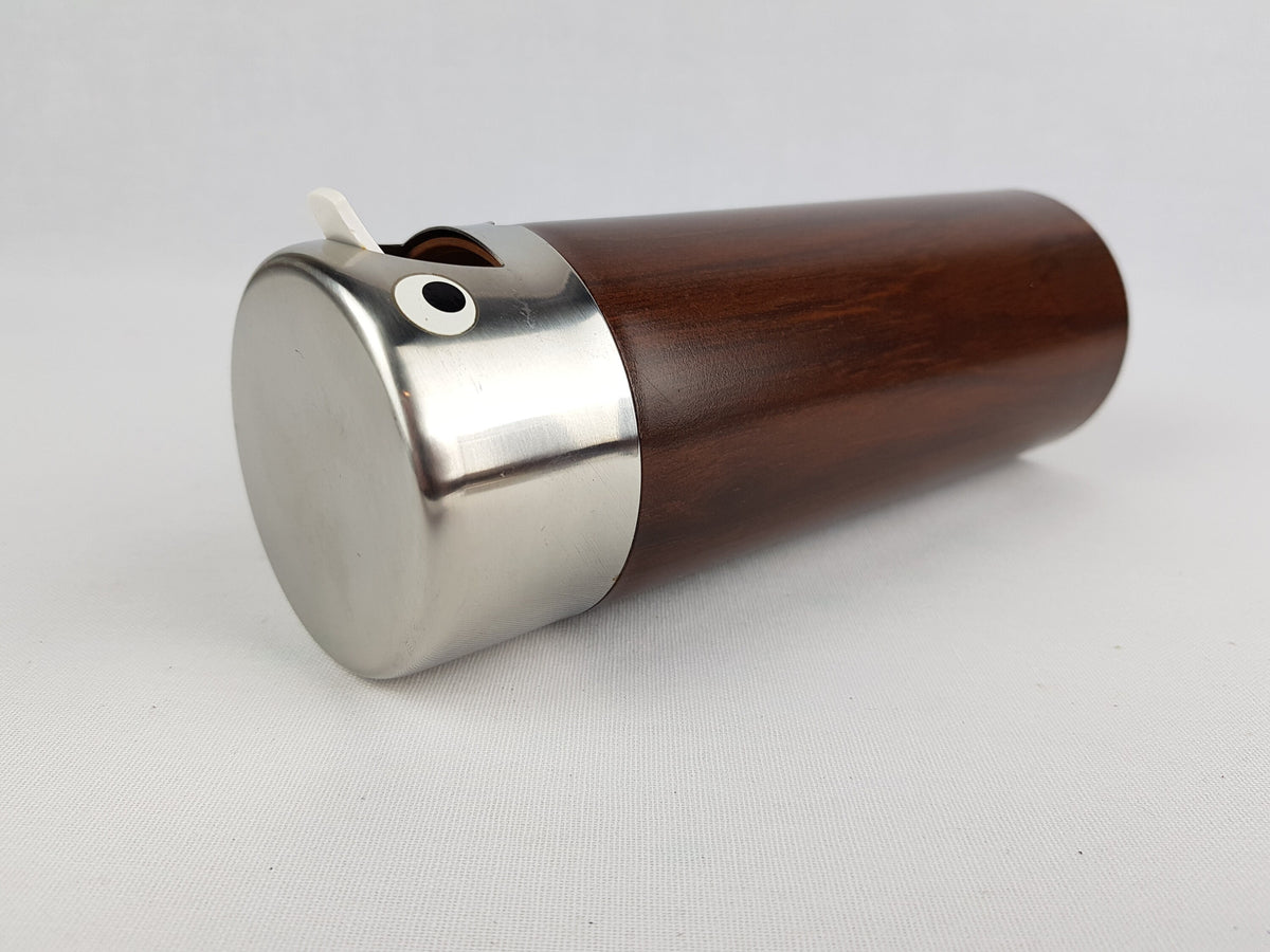 Vintage WMF Peanut Dispenser Penguin Bird Teak Optic Snack Holder Teak Look 1970