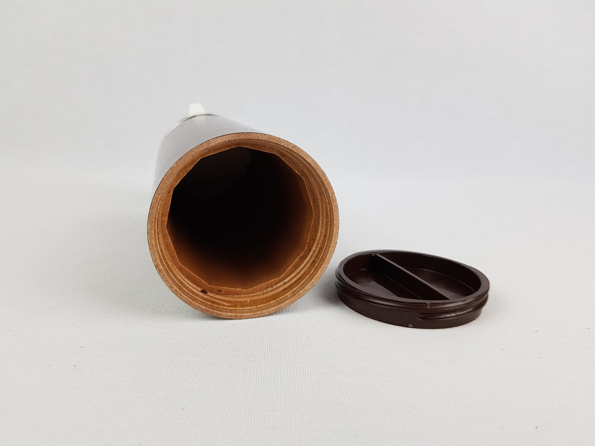 Vintage WMF Peanut Dispenser Penguin Bird Teak Optic Snack Holder Teak Look 1970