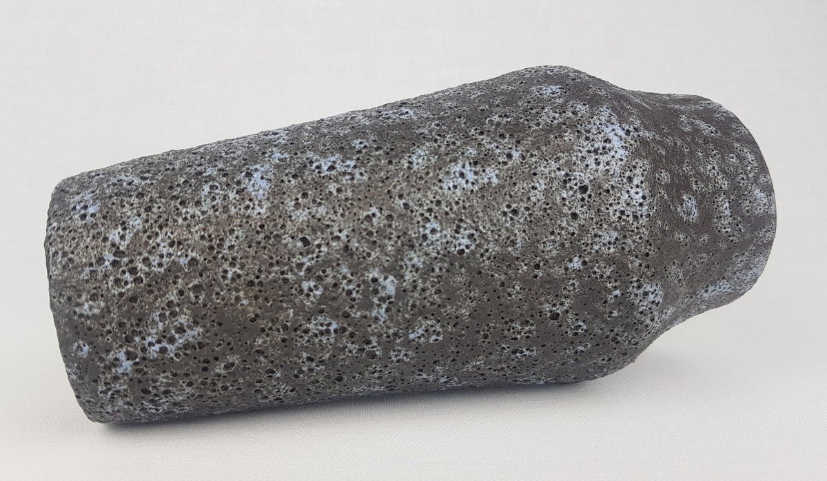 Vintage FOHR KERAMIK Black and Blue Fat Lava Cone Vase West German Pottery 1970s