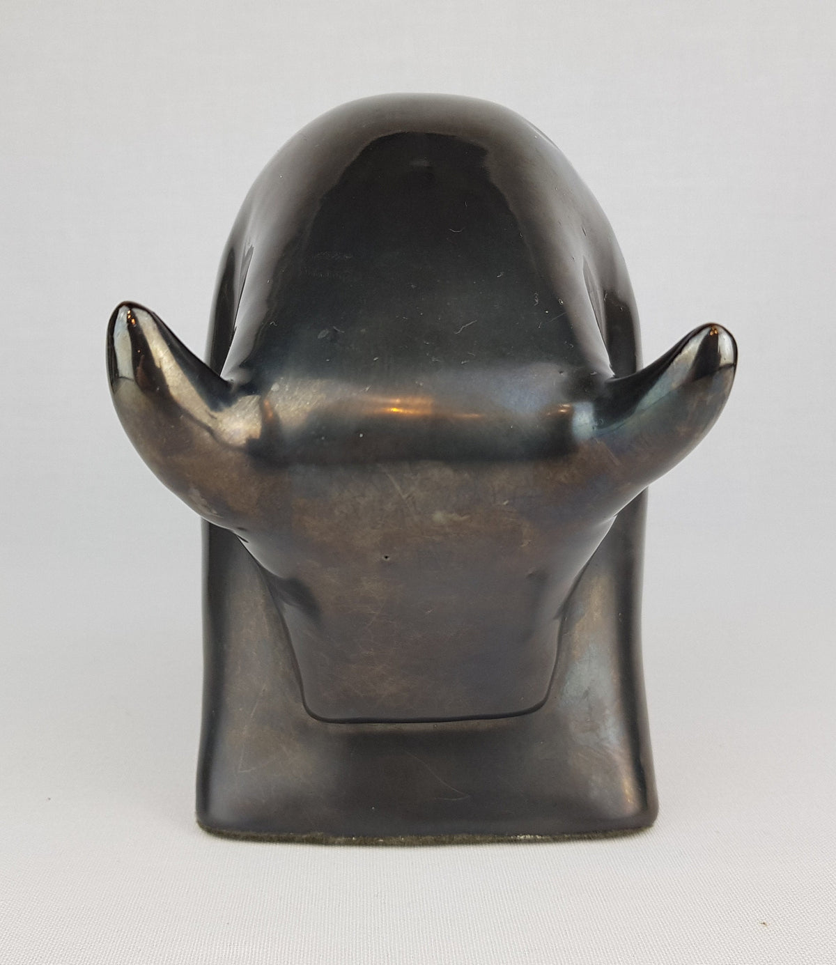 Retro OTTO KERAMIK Black Glossy Ceramic Bull German Pottery