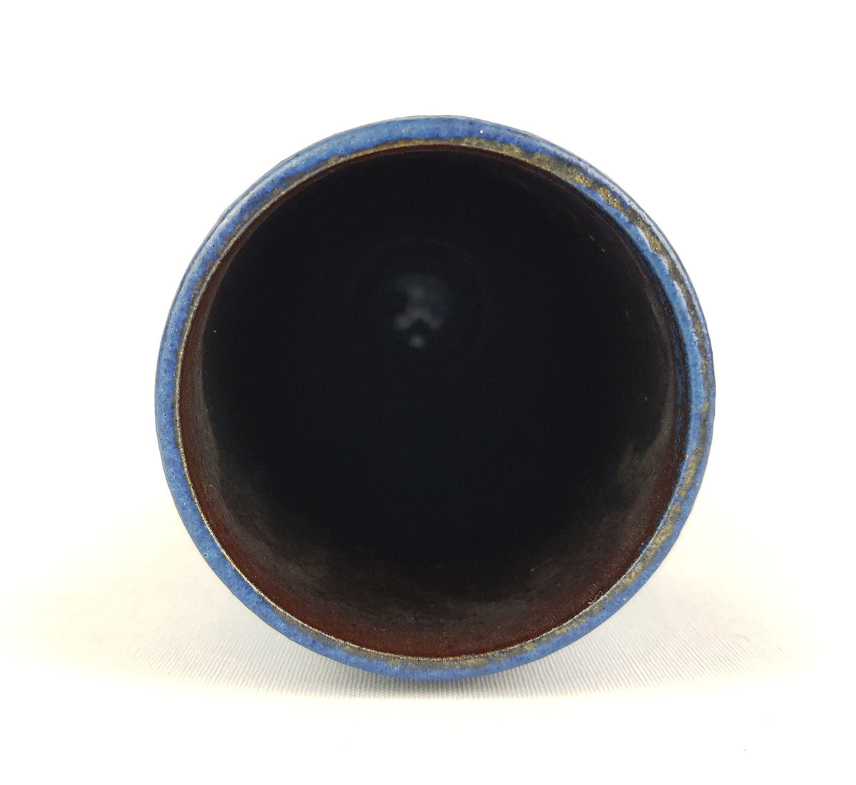 Vintage RUSCHA KERAMIK Matte Blue Black Vase 840/2 West German Pottery 1960s