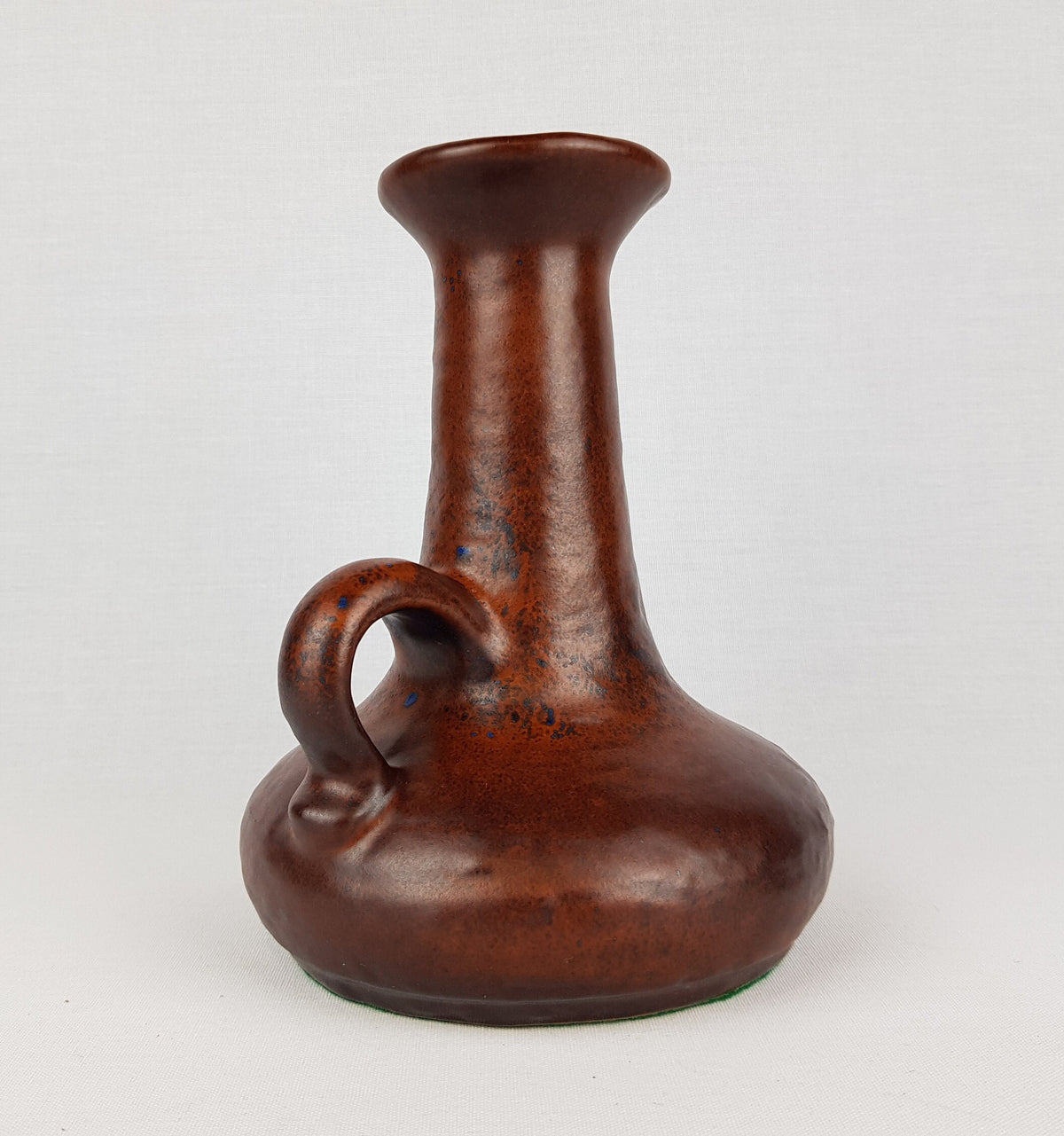 Vintage CARSTENS TONNIESHOF Handled Brown Vase 0880-19 West German Pottery 1970s