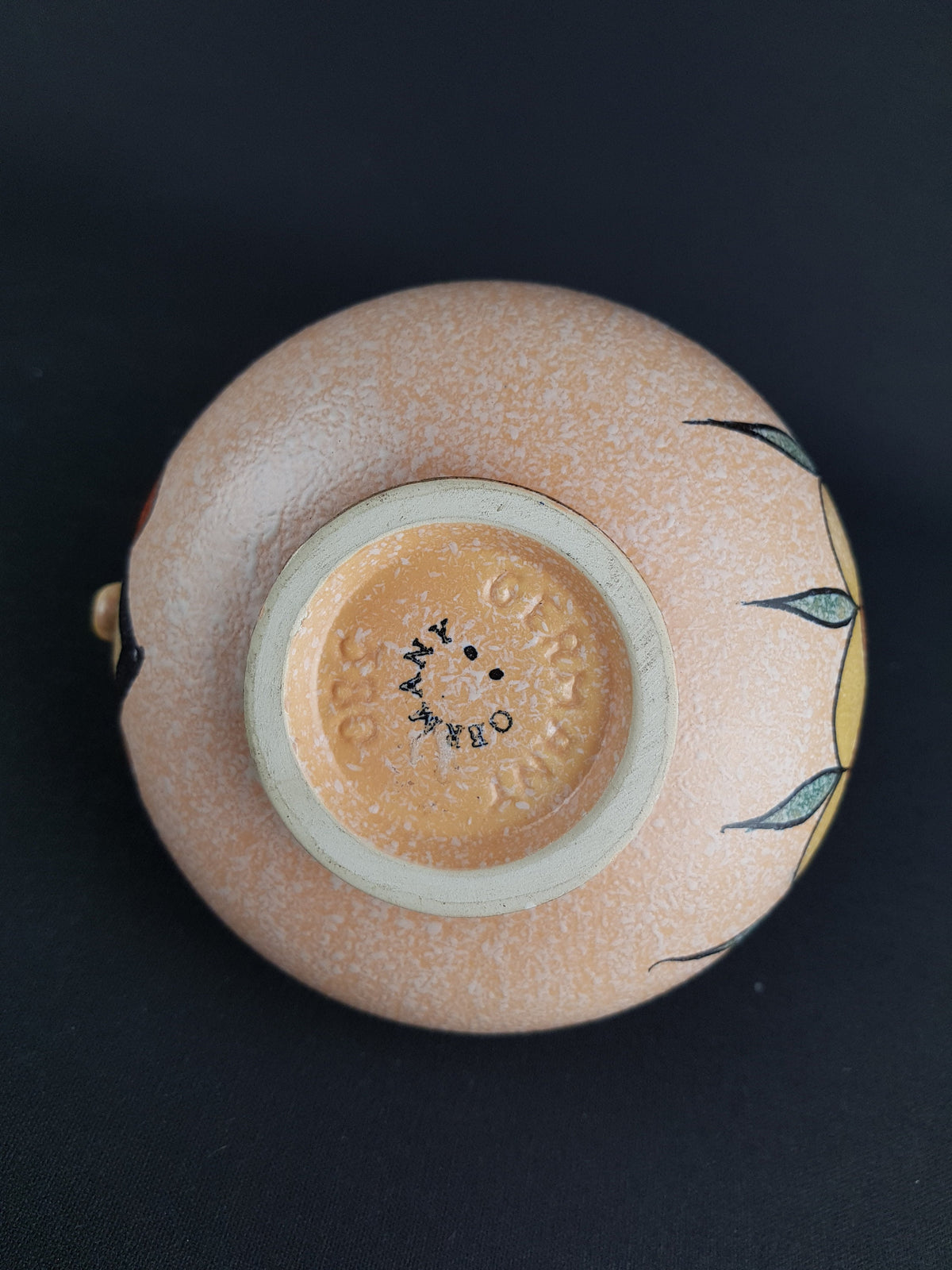 Vintage UBELACKER (U-KERAMIK) Hand Painted Pitcher Vase "Diana" Decor West German Pottery 380 1954s