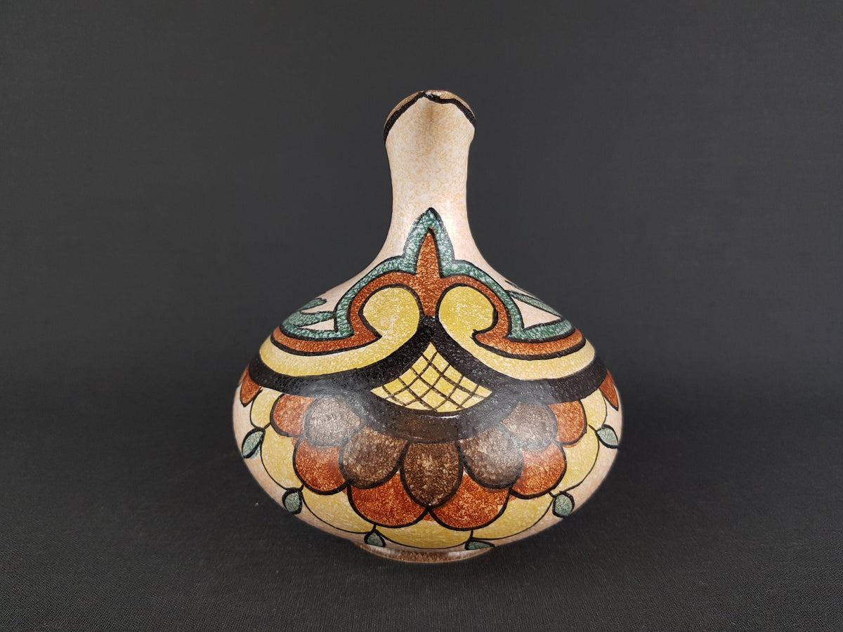 Vintage UBELACKER (U-KERAMIK) Hand Painted Pitcher Vase "Diana" Decor West German Pottery 380 1954s