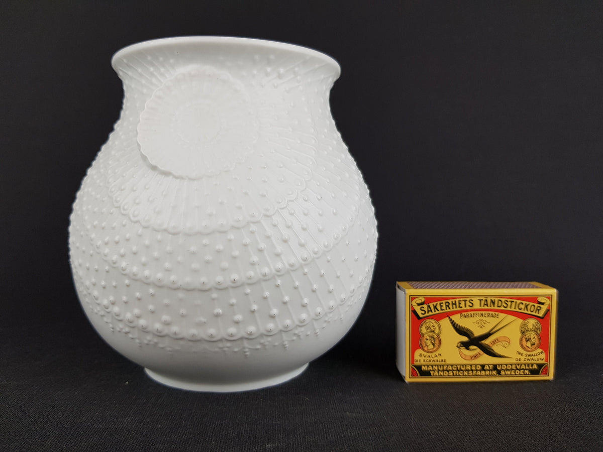 Vintage KAISER 3D Relief Porcelain Vase 606 With Dots by Martin Freyer West German Pottery 1970s