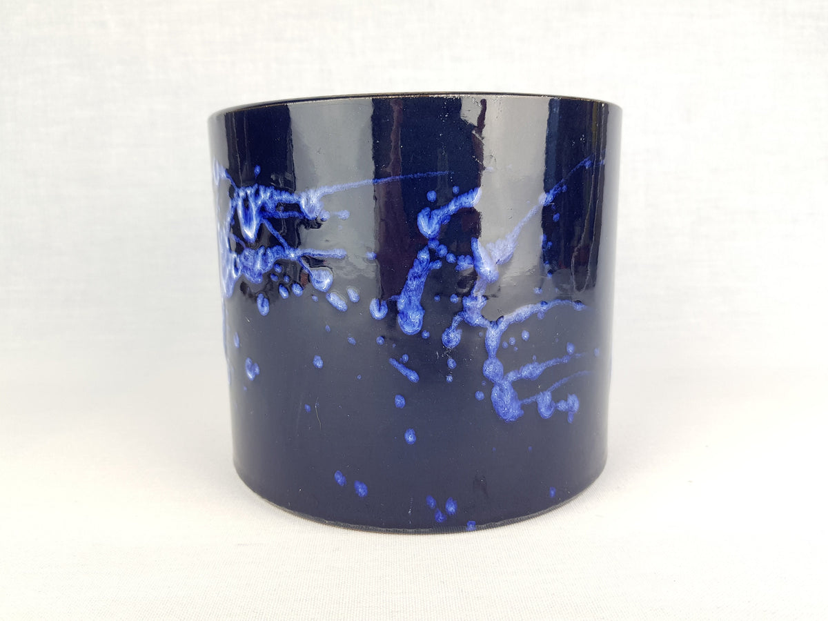 Vintage MAREI KERAMIK Blue Planter 11/2 With Grönland or Splash Decor West German Pottery 1970s *