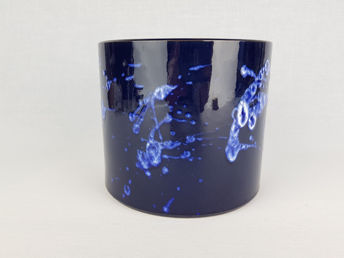 Vintage MAREI KERAMIK Blue Planter 11/2 With Grönland or Splash Decor West German Pottery 1970s *