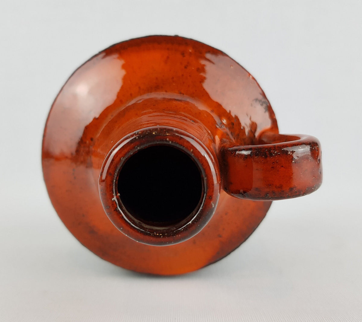 Vintage LOVEMOSE DENMARK Orange Brown Vase Danish/ Scandinavian Pottery 1960s