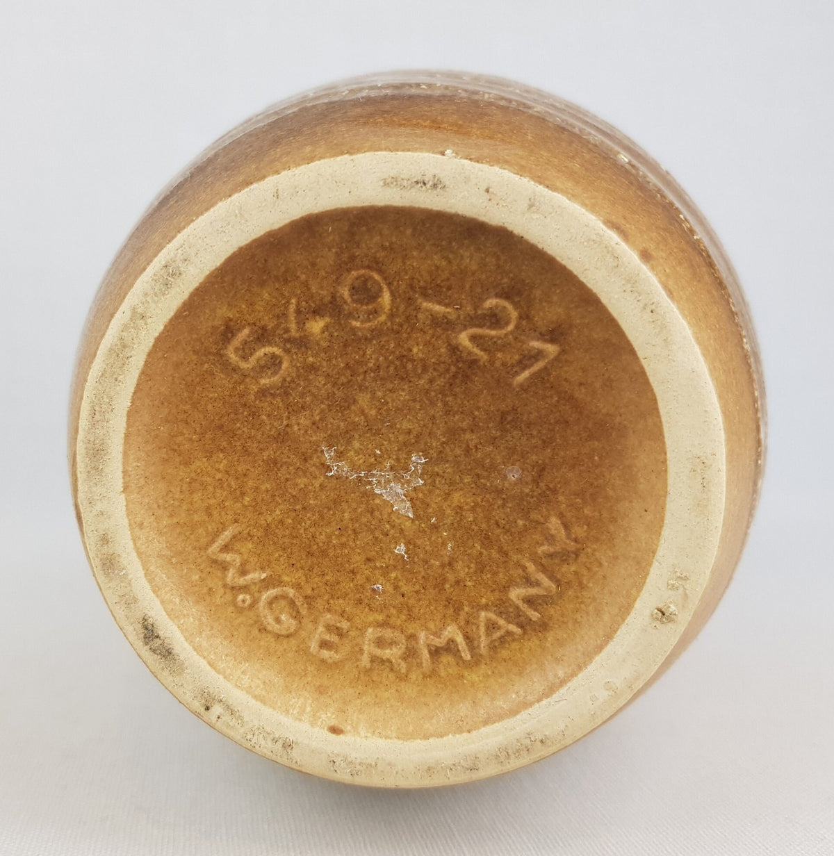 Vintage SCHEURICH KERAMIK Ocher Vase 549 21 West German Pottery 1970s