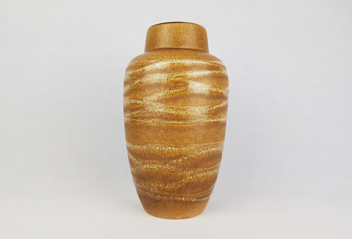 Vintage SCHEURICH KERAMIK Ocher Vase 549 21 West German Pottery 1970s