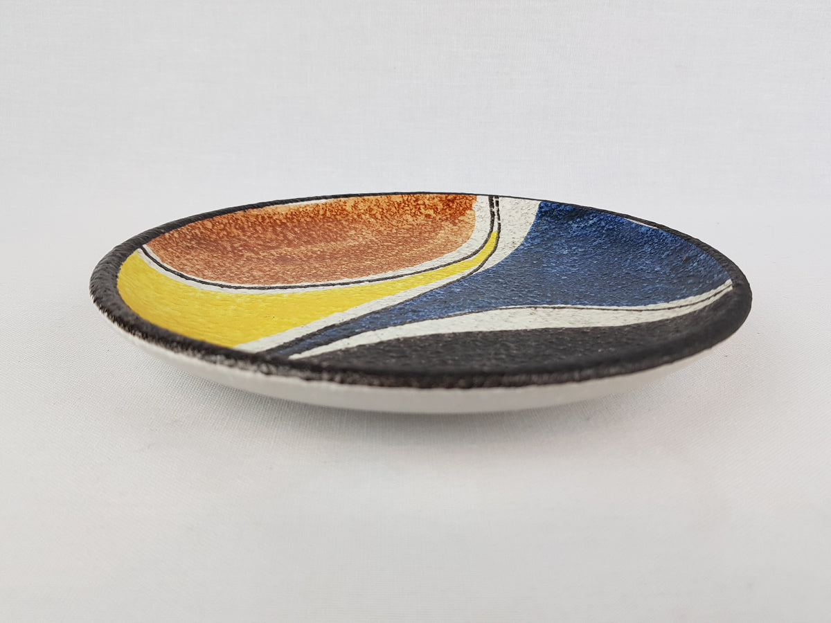 Vintage RUSCHA KERAMIK Wall Plate with MILANO decor 717 West German Pottery 1950s by Cilli Wörsdorfer