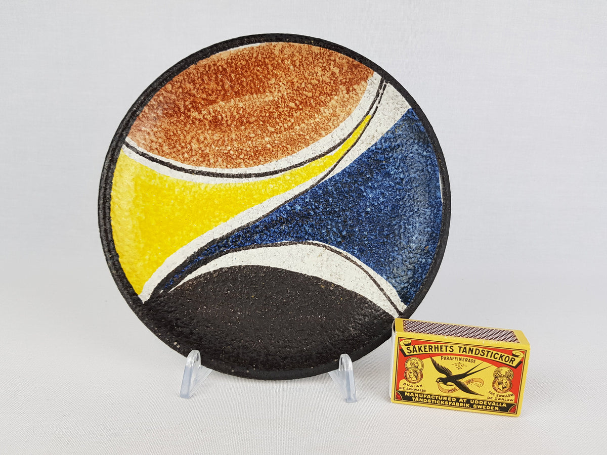Vintage RUSCHA KERAMIK Wall Plate with MILANO decor 717 West German Pottery 1950s by Cilli Wörsdorfer