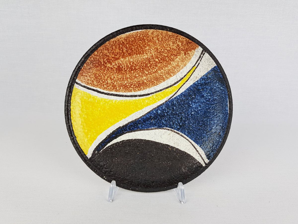 Vintage RUSCHA KERAMIK Wall Plate with MILANO decor 717 West German Pottery 1950s by Cilli Wörsdorfer