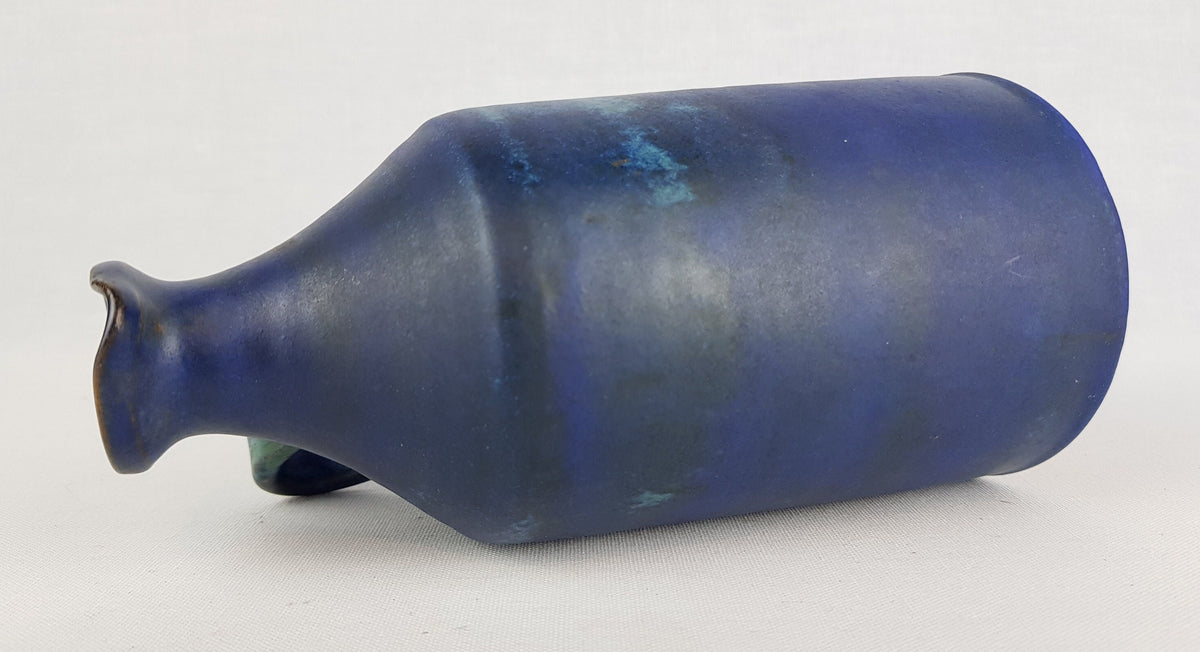 Vintage ANTON LANG Blue Handled Jar by Anton Lang Studio Art Pottery Germany