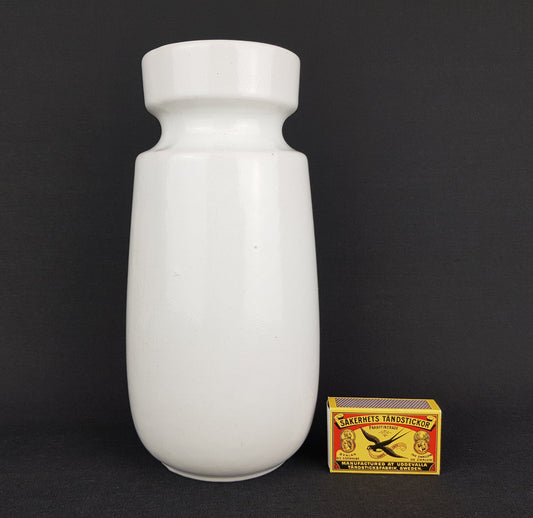 Vintage SCHEURICH KERAMIK White Vase 242 22 West German Pottery 1970s