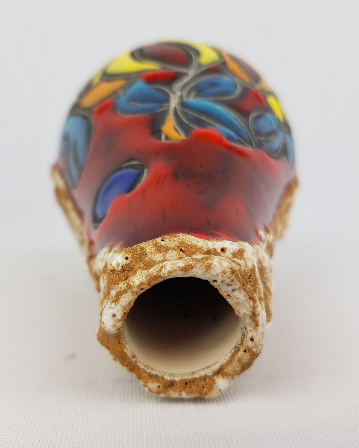 Vintage SAN MARINO "Peschiera" Ceramic Vase Italian Pottery 1960s